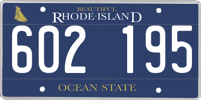 RI license plate 602195