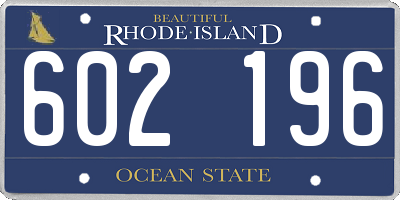 RI license plate 602196