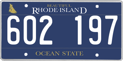 RI license plate 602197