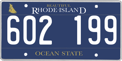 RI license plate 602199