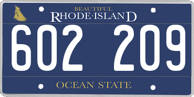RI license plate 602209