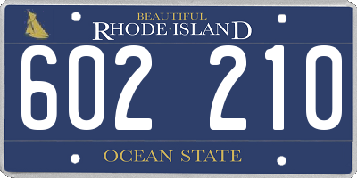 RI license plate 602210