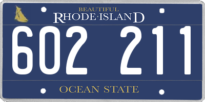 RI license plate 602211