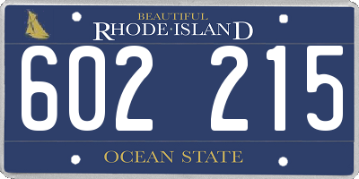 RI license plate 602215