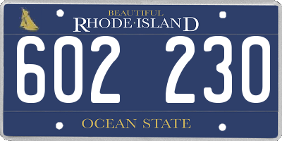 RI license plate 602230