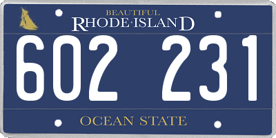 RI license plate 602231