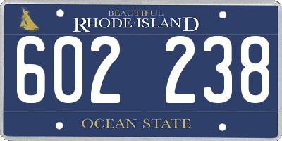 RI license plate 602238
