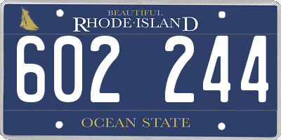 RI license plate 602244