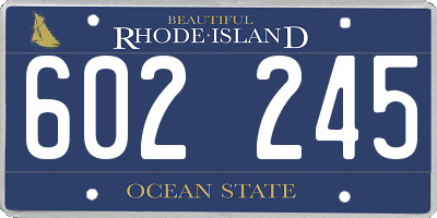 RI license plate 602245