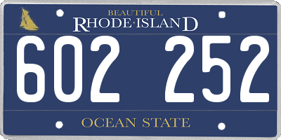 RI license plate 602252
