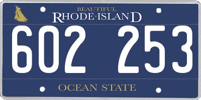 RI license plate 602253