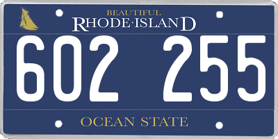 RI license plate 602255