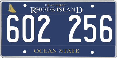 RI license plate 602256