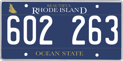RI license plate 602263