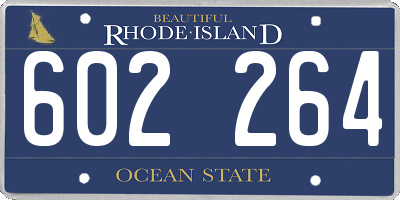 RI license plate 602264