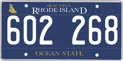 RI license plate 602268