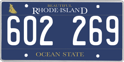 RI license plate 602269