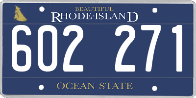 RI license plate 602271