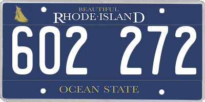 RI license plate 602272
