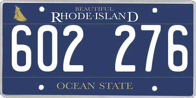 RI license plate 602276