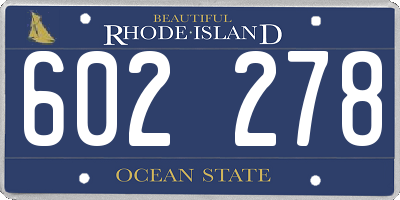 RI license plate 602278