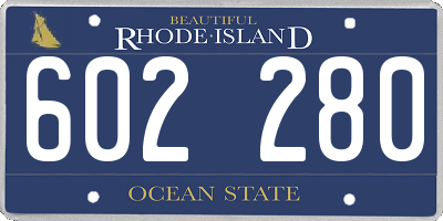 RI license plate 602280