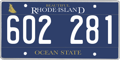 RI license plate 602281