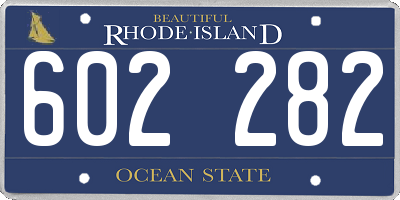 RI license plate 602282