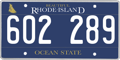 RI license plate 602289