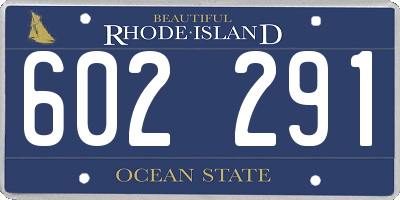 RI license plate 602291