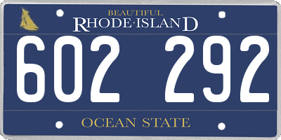 RI license plate 602292