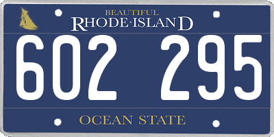 RI license plate 602295