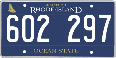 RI license plate 602297