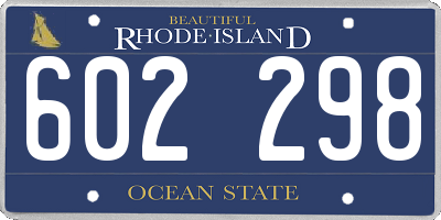 RI license plate 602298