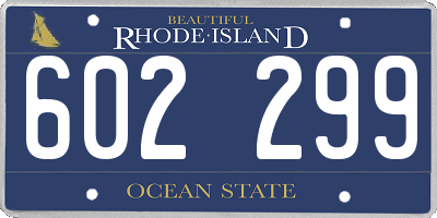 RI license plate 602299