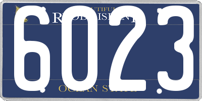 RI license plate 6023