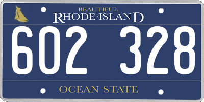 RI license plate 602328
