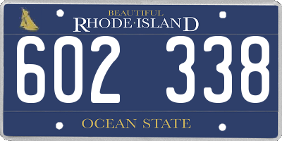 RI license plate 602338