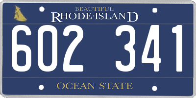 RI license plate 602341