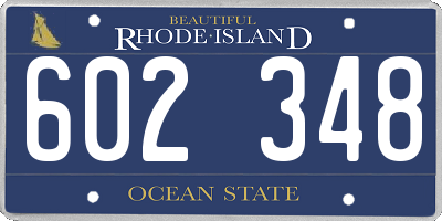 RI license plate 602348