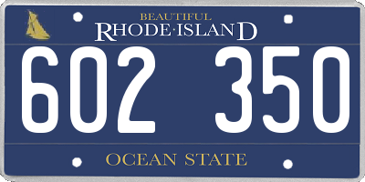 RI license plate 602350
