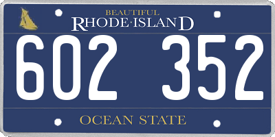 RI license plate 602352
