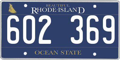 RI license plate 602369