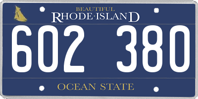 RI license plate 602380