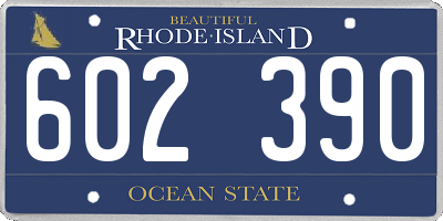 RI license plate 602390