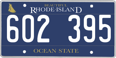 RI license plate 602395