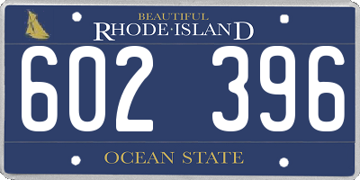 RI license plate 602396