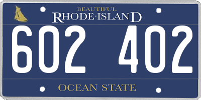 RI license plate 602402
