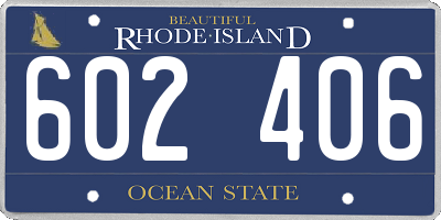 RI license plate 602406