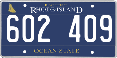 RI license plate 602409